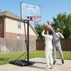 5.6-10 Ft Adjustable Basketball Goal System w/ 44 Inch Shatterproof Backboard