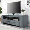 Portland Wooden TV Stand With 2 Drawers In Grey