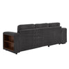 L-Shaped Convertible Sofa Bed Corduroy 3-in-1 Sleeper Sofa with Storage Chaise