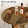 Round Bar Table, 39.4" H High Top Bistro Table with Storage for Living Room,