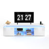185cm High Gloss TV Stand Cabinet with Power Outlets & RGB LED Light & 2 Dmiqerl