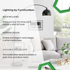 Furniturebox HOLDEN Tall Metal Floor Arc Standing Lamp Light (Including Bulb)