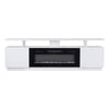 70inch White TV Stand Unit Cabinet with Electric Fireplace & 12 Colour LED Light