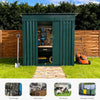 Metal Garden Shed 6 X 4ft Outdoor Yard Storage Tool House Slide Door &VENT GREEN