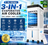15L Portable Evaporative Air Cooler Cooling Fan Humidifier Remote 3 Speed UK