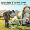 Inflatable Tent Tunnel Design Air Tent for 4 Person, Green