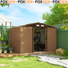 9 x 6FT Galvanised Steel Garden Storage Shed with Foundation Kit Metal Tool Shed