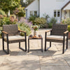 3-Piece PE Wicker Patio Furniture Set Outdoor Bistro Set