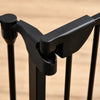 PawHut Pet Safety Gate 5 Panels Playpen Metal Fence w/ Walk Through Door - Black