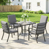 5 Pieces Outdoor Dining Set with Cushions, Garden Dining Set for 4