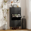 Slim Shoe Storage Cabinet with 3 Flip Drawers for Hallway, Black