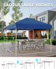 10X10FT Pop Up Canopy Beach Tent Sun Shade with 3 Adjustable Height Sandbags