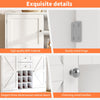 Tall Pantry Cabinet Kitchen Cupboard w/ Storage, Adjustable Shelves, White