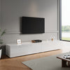 200cm High Gloss Floating TV Cabinet Stand Unit Storage Door Wall Mounted White