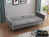 3 Seater Velvet Sofa Bed Click Clack 5 Colour Luxury Button Tufted Sleeper Couch