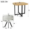 4 Seater Dining Table and Chairs Set Square Wooden Kitchen Table Metal Legs Oak