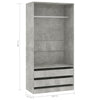 Wardrobe Clothing Cabinets Shelf Hangers Open Wardrobe Home Unit Storage W3I8