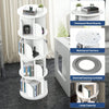 4-Layer 360° Rotating Bookshelf Bookcase Display Floor Standing Storage Rack