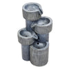 Stone Effect Fountain Solar Power LED Light Patio Water Feature Statues Outdoor