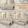 L-Shaped Convertible Sofa Bed Corduroy 3-in-1 Sleeper Sofa with Storage Chaise
