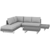 5-Seater Rattan Wicker Sofa Set Furniture Patio Tea Table Set with Cushions, Lig