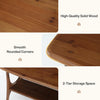 Solid Wood Coffee Table, 47.24” Modern Rectangle Center Table for Living Room