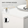 Shoe Storage Cupboard with 2 Flip Doors and Sliding out Drawer, White