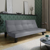 3 Seater Folding Sofa Bed Upholstered Couch Futon Settee Love Seat Plastic Legs
