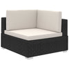Outdoor Lounge Set 24 Pieces Poly Rattan Garden Sofa Seat Brown/Black