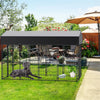 Outdoor Large Dog Kennel Pet House Puppy Training Run Cage PlayPen w/ Shed Cover