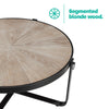 Coffee Side End Table Sofa Living Room Wooden Metal Bedside Furniture Round Tea