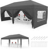3x6m Heavy Duty Gazebo Marquee Canopy Outdoor Garden Party Wedding Tent Grey UK