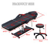 Massage Table Hydraulic Adjustable Chair Bed Beauty Salon Recliner Stool