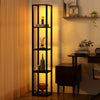Floor Lamp with Shelves 4-Tier Freestanding Display Rack