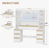 Dressing Table With Led Mirror Drawers Set Makeup Desk Vanity Table Lights
