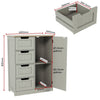 Priano Freestanding Bathroom Cabinet Unit Grey Vanity Cupboard Storage Unit