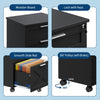 Mobile Filing Cabinet, File Cabinet with 3 Drawers Lockable Documents Storage