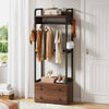 Freestanding Closet Organizer Small Clothes Rack with Drawers and Shelves