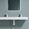 Bathroom Wash Basin Sink Vanity Stone Countertop + 2 Tap Hole Large 1200x460mm