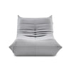 Cocoon Grey Floor Sofa Lounge Chair - Suede Effect