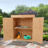Garden Storage Tool Shed Cabinet Outdoor Wooden Box Shelves Organizer Cupboard