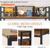 Record Player Stand, Vinyl Record Player Storage Cabinet Up to 350 Albums, Turn