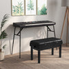 Heavy Duty Adjustable Wooden Piano Bench Double Piano Seat w/Storage