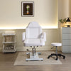 White Massage Table Bed Hydraulic Couch Beauty Salon Recliner Chair with Stool