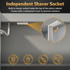 Bathroom LED Mirror Cabinet with Demister Shaver Socket Storage 3 Colour Lights