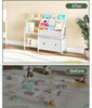 Kids Bookshelf and Toy Storage, Children's Bookcase with 3-Tier Storage Shelf a
