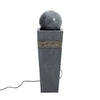 Electric Water Feature Outdoor Garden Fountain Rotating Ball LED Lights Statue