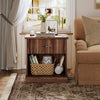 Fluted Nightstand with Drawer,Wood End Table,Bedside Storage Cabinet for Bedroom