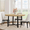 47In Round Dining Table,Kitchen Table for 4 to 6 People with Sturdy Metal Frame