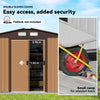 Outsunny 9 x 6FT Galvanised Garden Storage Shed w/Sliding Door, Light Brown